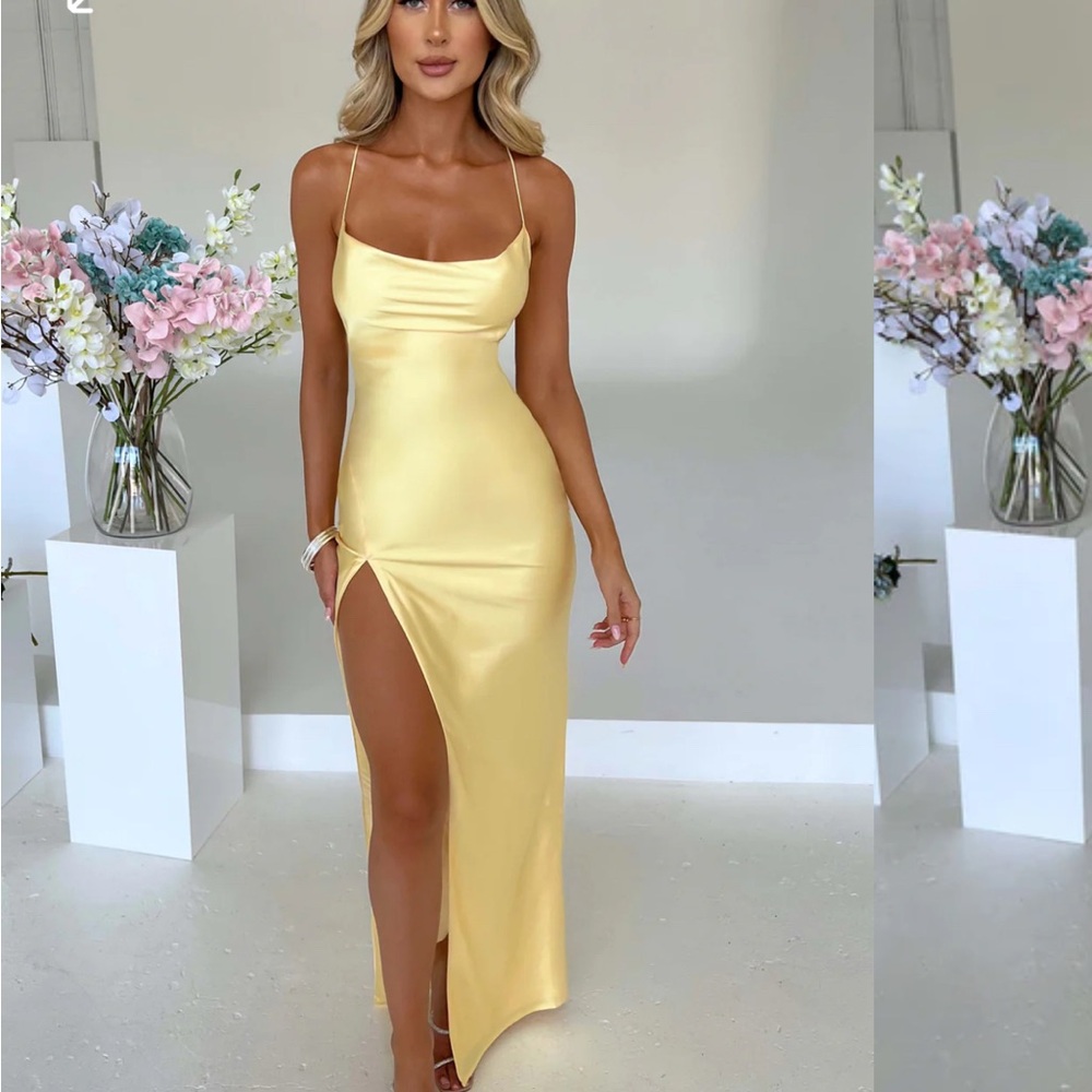 babyboo Misha Maxi Dress Lemon